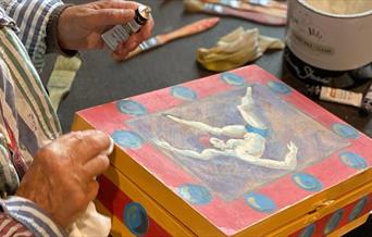 Painting a wooden box