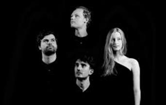 Black and white photograph of the Fibonacci Quartet