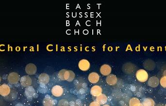Christmas lights feature on poster for concert