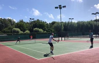 People playing tennis