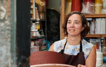 Tanya Gomez in her studio