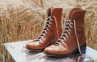 A pair of brown boots