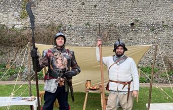 Tudor soldiers ready for action