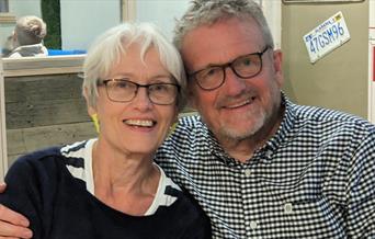 Folk musicians Gary and Julie Atkin