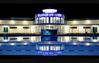 Saltdean Lido at night