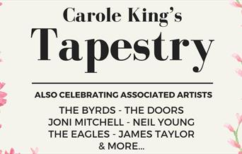 Poster featuring flowers for Con Club Carole King event