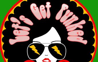Let's Get Funked logo - woman with afro hairstyle and sunglasses