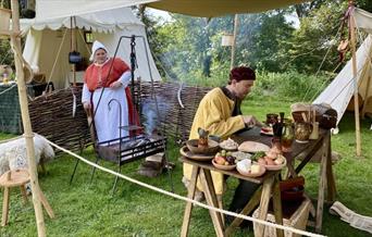 Medieval cooking under canvas!