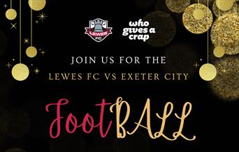Sparkly poster promoting football match