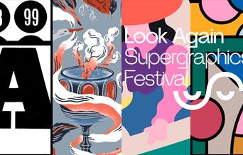 compilation image for Look Again supergraphics festival