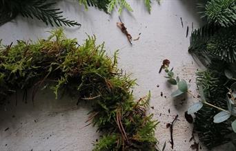 Materials ready for wreath making