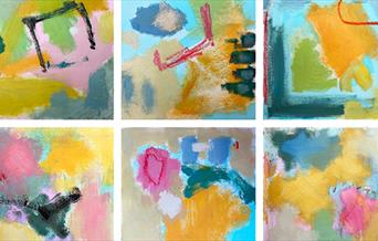 Series of abstract paintings