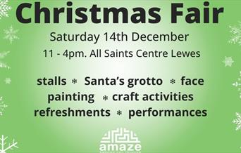 poster for event with festive snowflakes