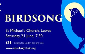 Image of blackbird singing with details of concert