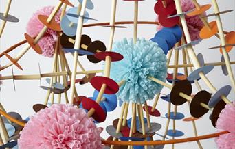 Folka Pajaki - Polish chandelier made from rye straw and paper