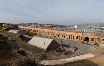Aerial view of the Fort and harbour