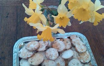 Easter biscuits and daffodils