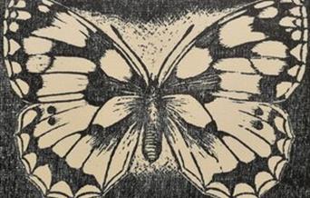 Woodcut butterfly