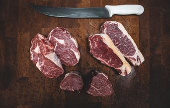 Steaks on the butchers block