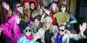 Revellers in fancy dress