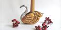 swan shaped candle holder