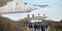 Walkers on the coast path