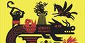 Patina poster with black and red creatures