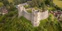 Lewes Castle photographed from above