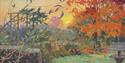 painting - autumnal garden scene