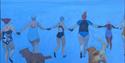 Image of swimmers entering the sea