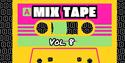 Cassette in illuminous colours with Mix Tape written on it
