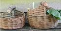 Completed wicker baskets