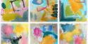 Series of abstract paintings