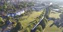Aerial photo of Lewes Railway, modern day