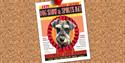 pinboard with a poster image of a dog and the show details