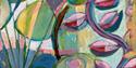 Painting of leaves and stems by Sally Smith