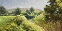 Painting - river banks with Downs beyond