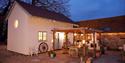 Blue Door Barns - courtyard at night