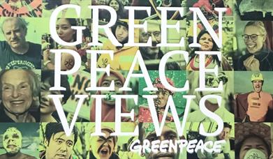Poster for Green Peace featuring lots of members portrayed in old photographs