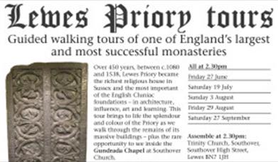 Lewes Priory Tour poster
