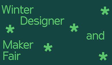 Details of event on green background with green stars