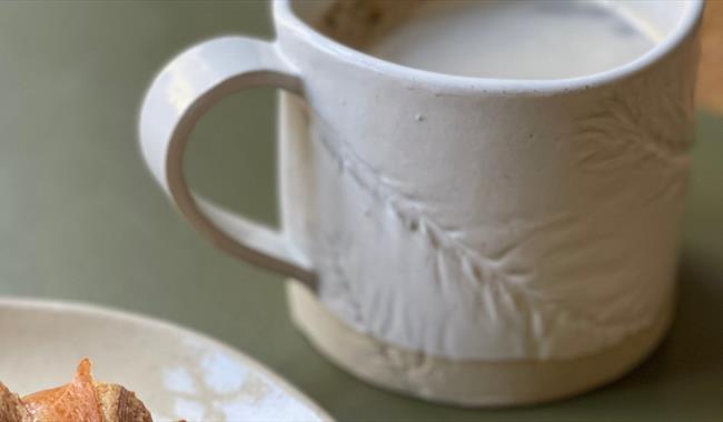 Handmade mug and plate