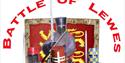 Battle of Lewes poster showing knights in armour
