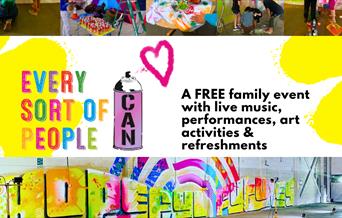 Colourful poster for family event