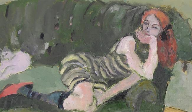 painting of reclining woman