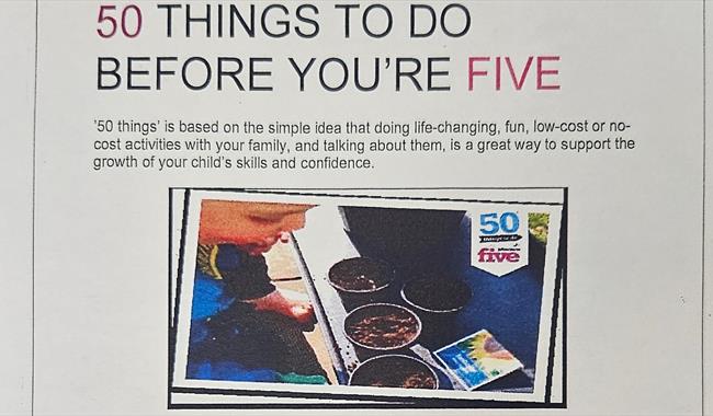 50 Things To Do Before You're Five