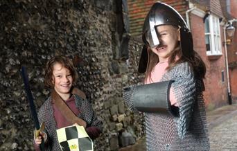 Children in armour in Lewes