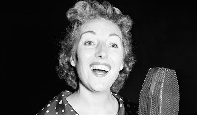 Vera Lynn rehearsing in London for her radio show 'Sincerely Yours', 1956