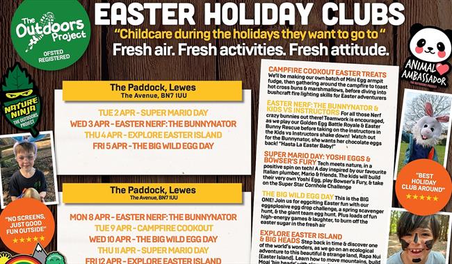 poster featuring Easter Holiday activities