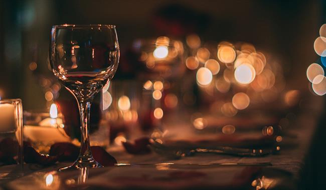 Candlelit table setting Candlelit table setting
